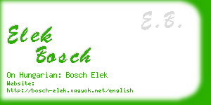 elek bosch business card